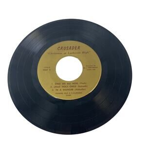 Vintage 1959 Christmas at Lutheran High St Louis MO Crusader 45 Vinyl Record